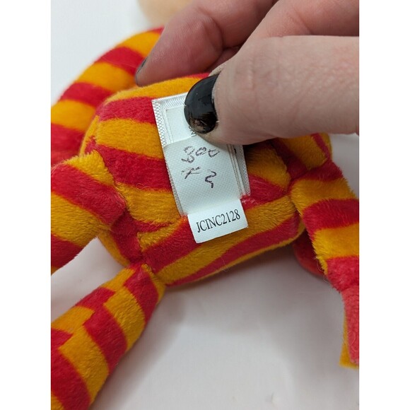 Jellycat Little Zany Zebra Orange Striped Plush Stuffed Animal Lovey - Picture 5 of 6